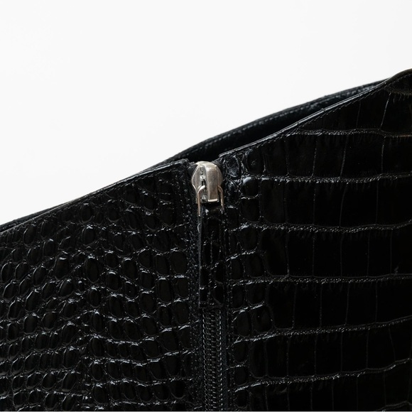 Alexander Vautier black croc embossed stilletto boot - Picture 9 of 11